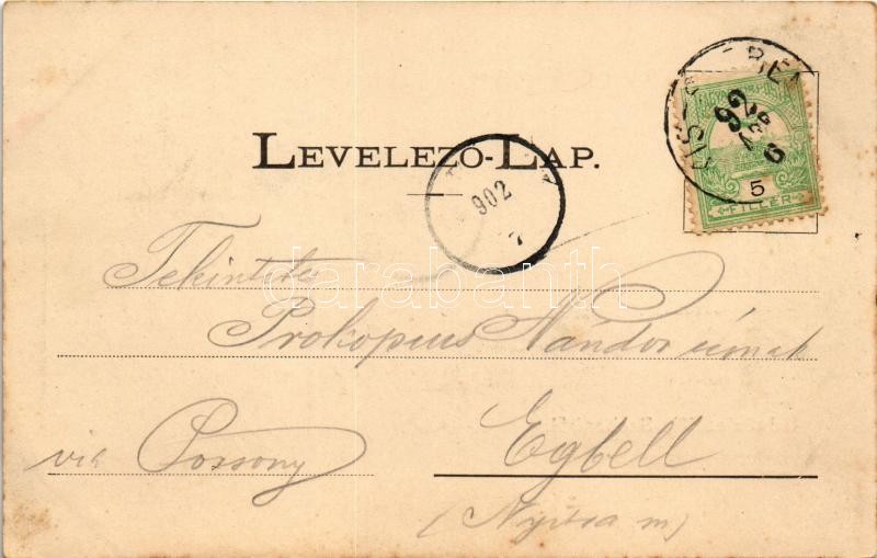 1902 Kisszeben, Sabinov; Fő utca. Stehr Gusztáv kiadása / main street (fl) - Image 2