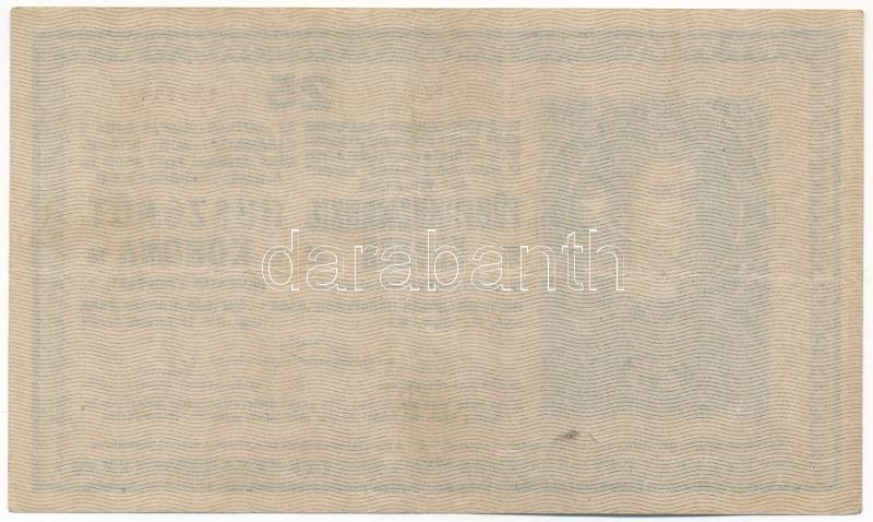 1918. 25K '1139' 2mm, hullámos hátlappal T:III hátoldalán kis folt, egyébként szép papír Adamo K22B - Image 2