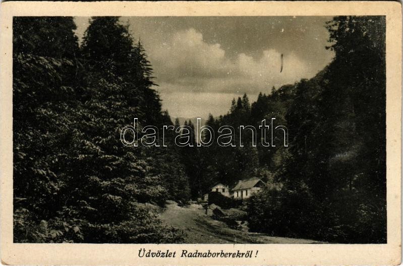 Radnaborberek, Borberek-fürdő, Valea Vinului; Szenykovics kiadása (ázott / wet damage)