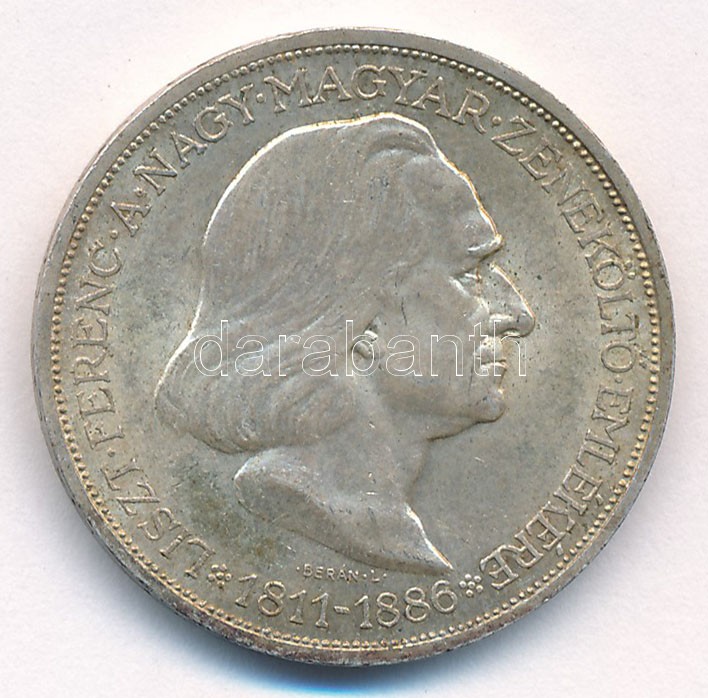 1936. 2P Ag 'Liszt' T:2 patina Adamo P7.3