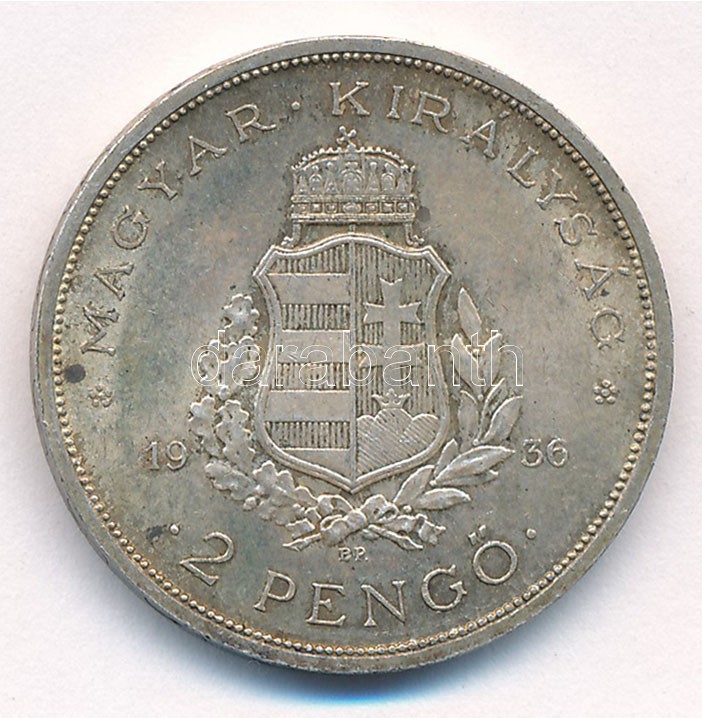 1936. 2P Ag 'Liszt' T:2 patina Adamo P7.3 - Image 2
