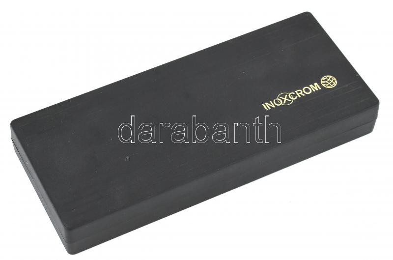 Inoxcrom aranyozott golyós- és töltőtoll szett, eredeti dobozában, jó állapotban, h: 13 - 14 cm - Image 3