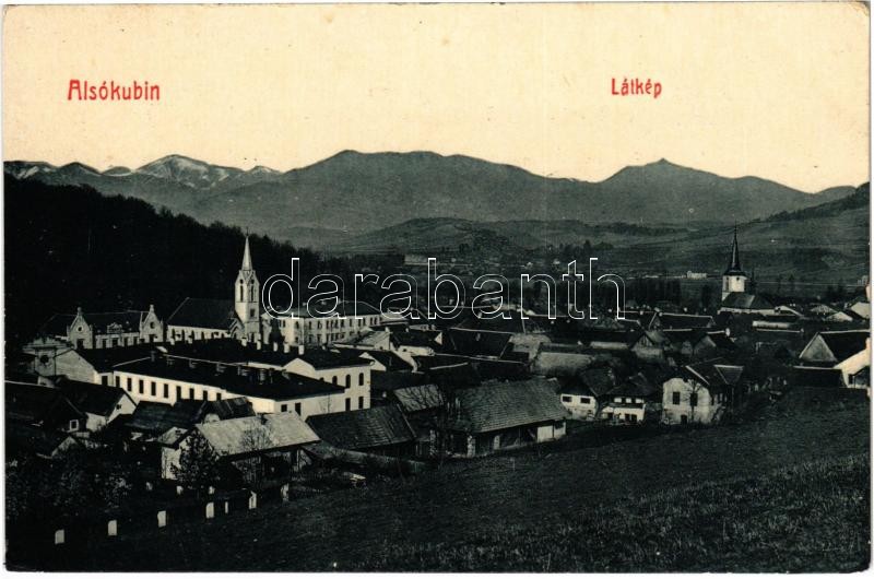 Alsókubin, Alsó-Kubin, Dolny Kubín; látkép a zsinagógával. W.L. Bp. 2445. / general view with synagogue (EK)
