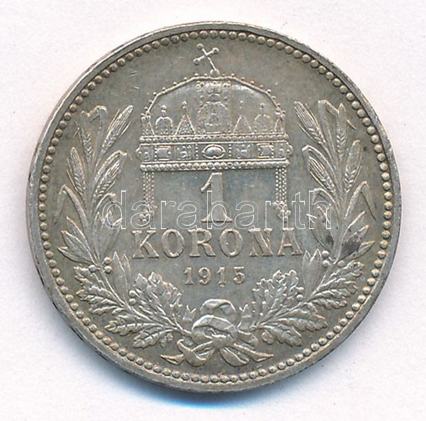 1915KB 1K Ag 'Ferenc József' T:2 patina Adamo K5.1 - Image 2