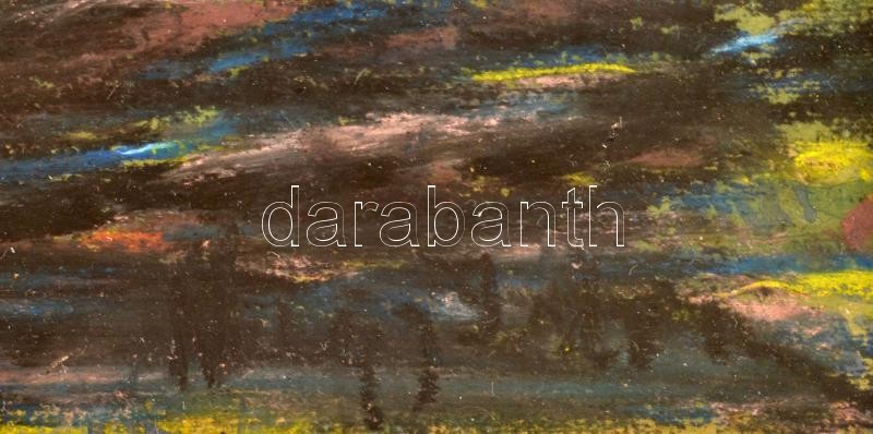 Nagy István (1873-1937): Táj fákkal. Akvarell, szén, pasztellkréta, papír. Jelezve jobbra lent. Hátoldalán Magyar Nemzeti Galéria 241/971 bírálati számával ellátott címke. A bírálat megerősíti az aukciónkon szereplő tétel - Image 2