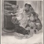 Franz von Bayros (1866-1924): Erotikus Heliogravúr, papír, jelzett a nyomaton Choisy Le Conin 15 ×16 cm - Image 2