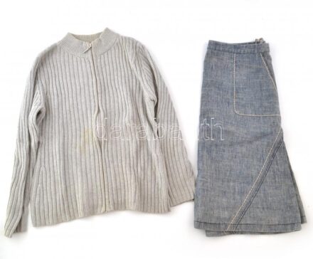 Mexx cipzáras kötött női pulóver, M-es méret + Mexx női farmerszoknya, 38-as méret, használatlan állapotúak