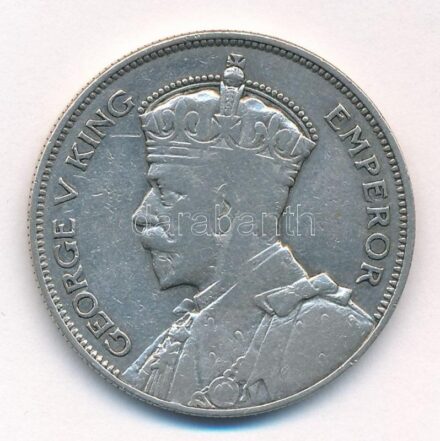 Új-Zéland 1934. 1/2C Ag 'V. György' T:2,2- New Zealand 1934. 1/2 Crown Ag 'George V' C:XF,VF Krause KM#5