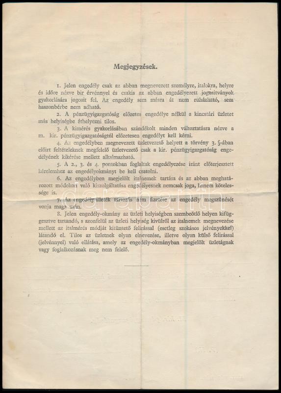 1936 Bp., Korlátlan italmérési engedély - Image 2