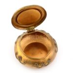Muránói mikromozaikos dobozka, kopott, d:4,5cm - Image 2