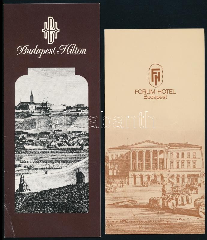 3 db modern szállodai-éttermi menükártya (Hilton Budapest, stb.) - Image 2