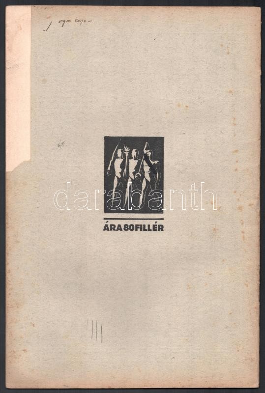1941 'Egyedül vagyunk' IV. évfolyam 1. szám, hátsó borító kissé sérült, 32p - Image 2