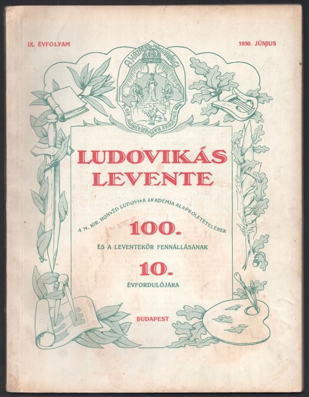 1930 A Ludovikás Levente IX. évfolyamának júniusi száma
