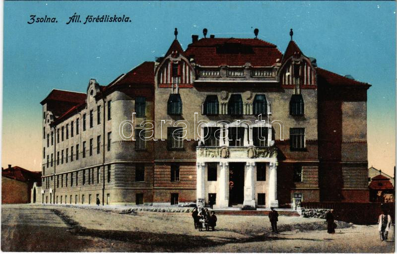 Zsolna, Sillein, Zilina; Állami főreáliskola / school