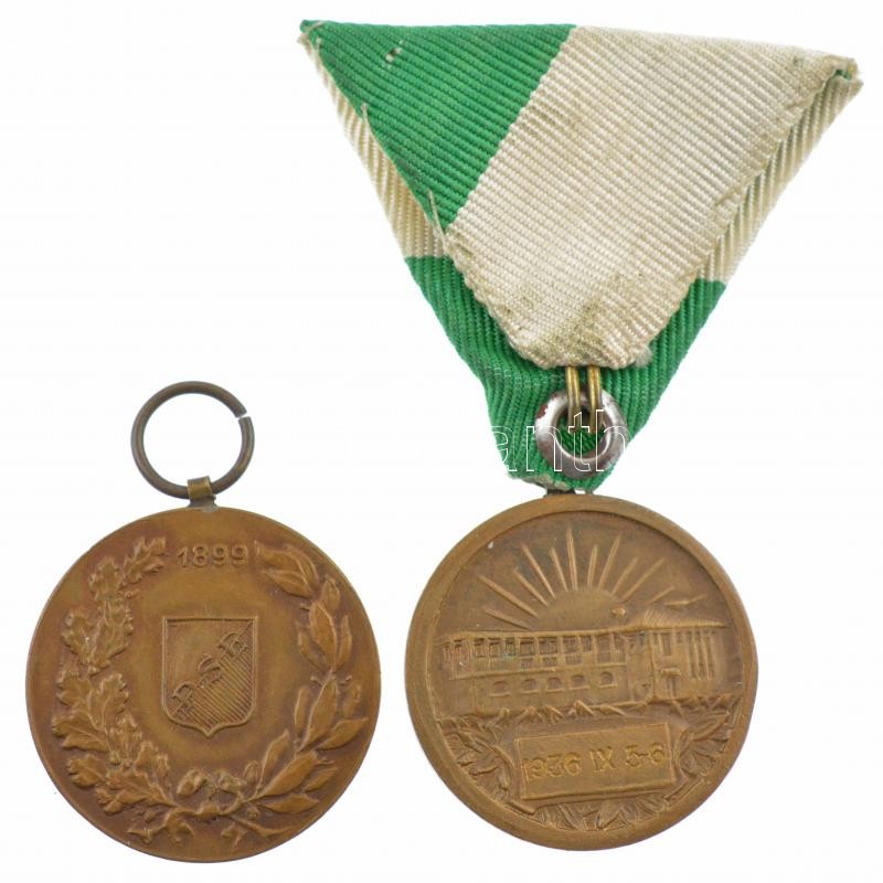 ~1936. 'PSE (Polgári Sportegyesület)' kétoldalas bronz díjérem (2xklf) egyik mellszalagon (29mm) T:1-,2 / Hungary ~1936. 'PSE (Polgári Sportegyesület)' two-sided bronze medallion (2xdiff) one with ribbon (29mm) C:AU,XF - Image 2