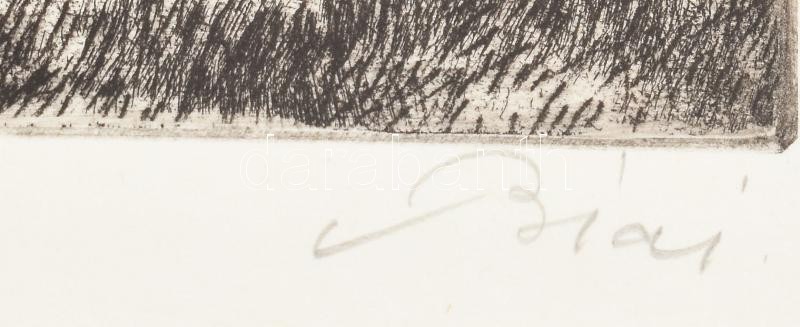 Biai-Föglein István (1905-1974): Facsoport. Rézkarc, papír, jelzett, paszpartuban,19,5×29,5 cm - Image 2