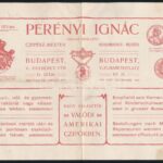 1906 Bp., Perényi Ignác cipészmester, udvari szállító szecessziós, fejléces számlája