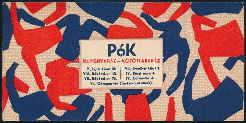 Pók Harisnyaház-Kötöttáruház számolócédula