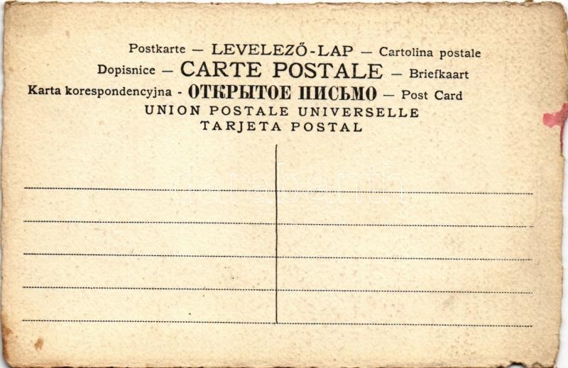Kézzel festett művészlap / Hand-painted art postcard. artist signed (szakadás / tear) - Image 2