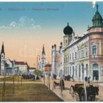 Kecskemét, Rákóczi út, zsinagóga, piac. Fekete Soma kiadása