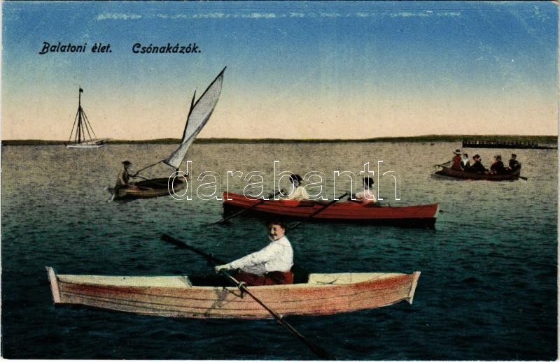 Balatoni élet, csónakázók