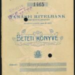 1936 A Tamási Hitelbank Rt. betéti könyve, bejegyzésekkel, lyukasztással, 16 p.