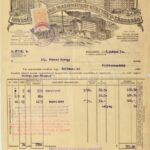 1936 Bp., Egyesült Magyar Malomipari Részvénytársaság fejléces levélpapírjára írt számla, rajta a gyár látképével