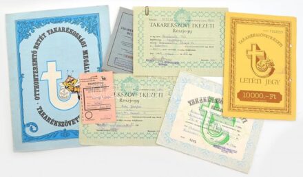 1967-1992 7 db vegyes takarékszövetkezeti betétkönyv és részjegy