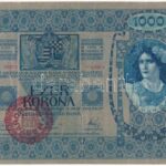 1902. 1000K piros 'MAGYARORSZÁG' körbélyegzővel T:III Adamo SK35B