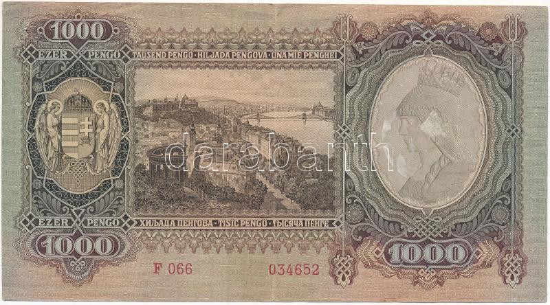 1943. 1000P 'F 066 034652' T:III Adamo P21 - Image 2