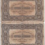 1920. 50K (2x) + 100K (3x) mind 'Orell Füssli Zürich' nyomdahely-megjelöléssel T:III-,IV - Image 2