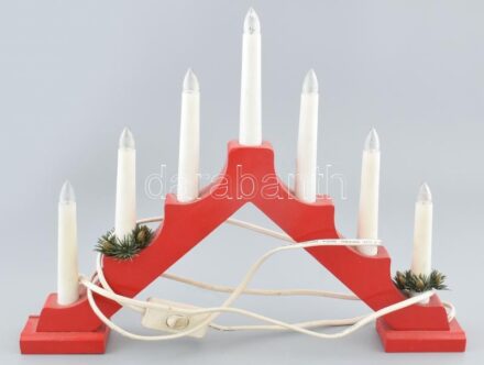 Karácsonyi égősor, ablakdísz, h: 41 cm