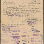 1946 Bp., Magyar Államrendőrség által kiállított jelentkezési lap rendőri felügyelet alatt álló személy számára