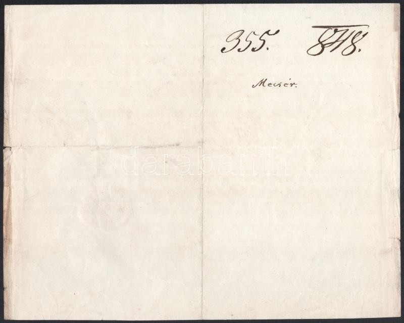 1848 Mecsér, igazolás rögtönítélet kihirdetéséről és kifüggesztéséről, aláírásokkal, viaszpecséttel - Image 3