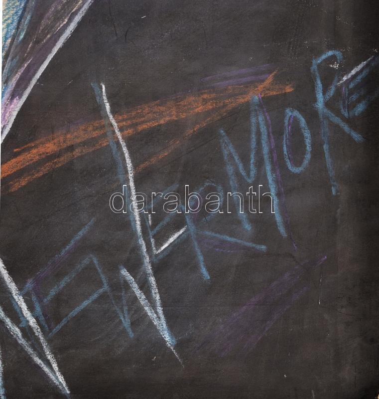 Jelzés nélkül: Newermore. Vegyes technika, papír, feltekerve, kopásnyomokkal, 61×43 cm - Image 2