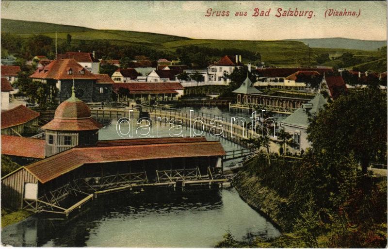 1908 Vízakna, Salzburg, Ocna Sibiului; fürdő. Karl Graef kiadása / spa, bath (EK)
