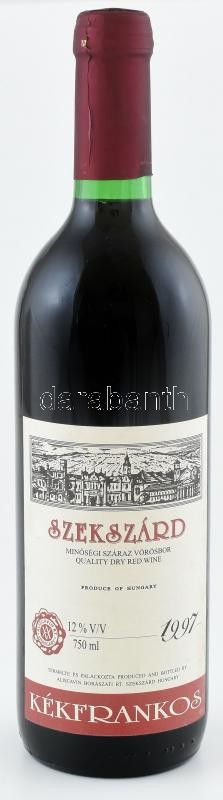 1997 Aliscavin Szekszárdi Kékfrankos, bontatlan palack száraz vörösbor, szakszerűen tárolt, 12%, 0,75 l.