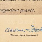 cca 1940 Orvosi jubileumi oklevél. Részben litografált, papír. 70x50 cm - Image 3
