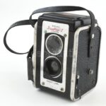 Kodak Duaflex II kamera eredeti bőr tokkal, kissé kopott - Image 2