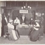 1910 Budapest V. Holzer Divatház ernyő osztálya, belső. Váci utca 24. - Holzer Simon levele (EK)