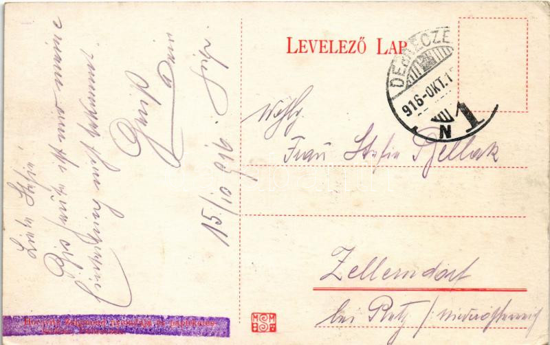 1916 Debrecen, Nagyerdei fasor, Debreczeni Helyi Vasút Rt. (DHV) kisvasútja, vonat (EK) - Image 2