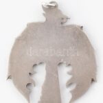 Ezüst (Ag) címeres, stilizált turul madár, medál, jelzett, 4x3cm, bruttó: 10g - Image 3