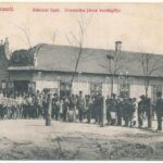 1914 Dunaharaszti, Rákóczi liget, Hromadka János vendéglője (ázott / wet damage)