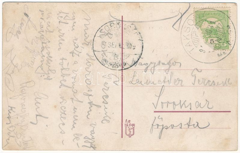 1914 Dunaharaszti, Rákóczi liget, Hromadka János vendéglője (ázott / wet damage) - Image 2