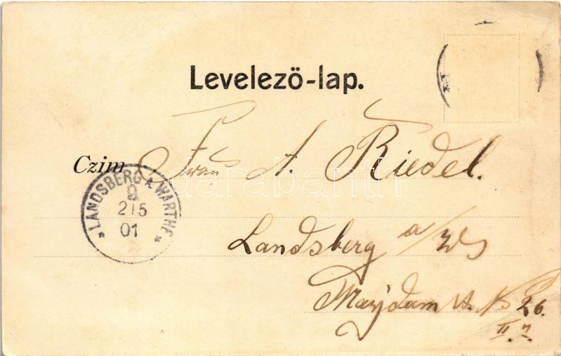 1901 Balatonboglár, Boglár; teniszpálya, nyaralók, móló. Weiss & Dreykurs (EK) - Image 2