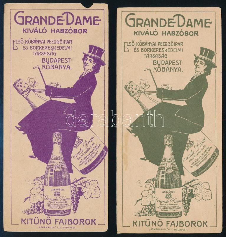 Grande Dame habzóbor 2 db számolócédula