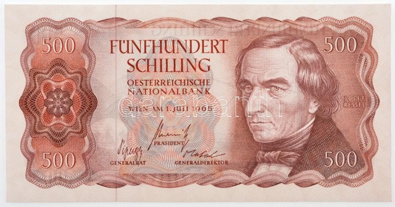 Ausztria 1965. 500Sch 'G 751710 A' T:I,I- Austria 1965. 500 Schilling 'G 751710 A' C:UNC,AU Krause P#139