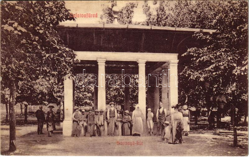 Balatonfüred, Savanyú kút. Hordós Ferenc kiadása (r)