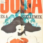 1965 ,,Júlia és a szellemek' című olasz-francia film magyar plakátja, Ernyei jelzéssel, hajtogatva, 40×56,5 cm