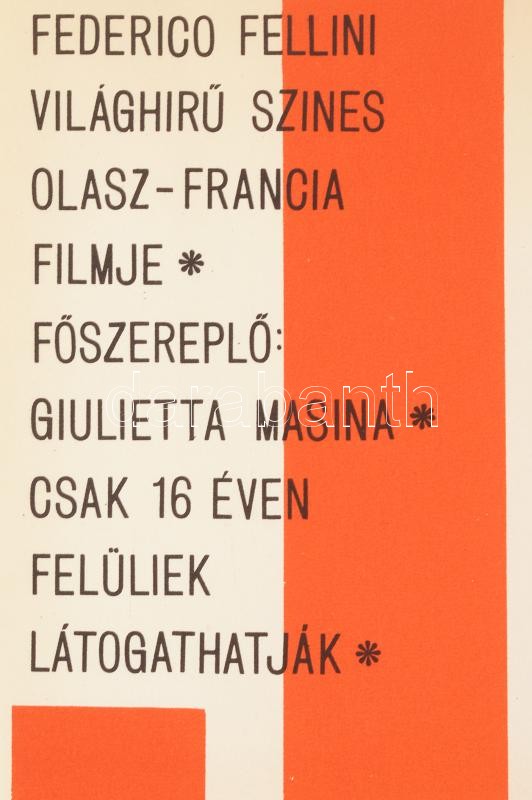 1965 ,,Júlia és a szellemek' című olasz-francia film magyar plakátja, Ernyei jelzéssel, hajtogatva, 40×56,5 cm - Image 4
